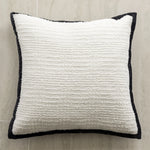 taies d'oreillers élégantes polyester chenille motif dentelle 45x45cm blanc noir decoration maison hospitalière