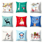 coussin personnalisable carré blanc imprimé animaux motifs floraux simples complexes urbains graphiques lavable