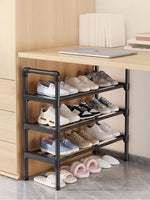 étagère chaussures noire moderne multi niveaux grande capacité chambre entrée garage salon