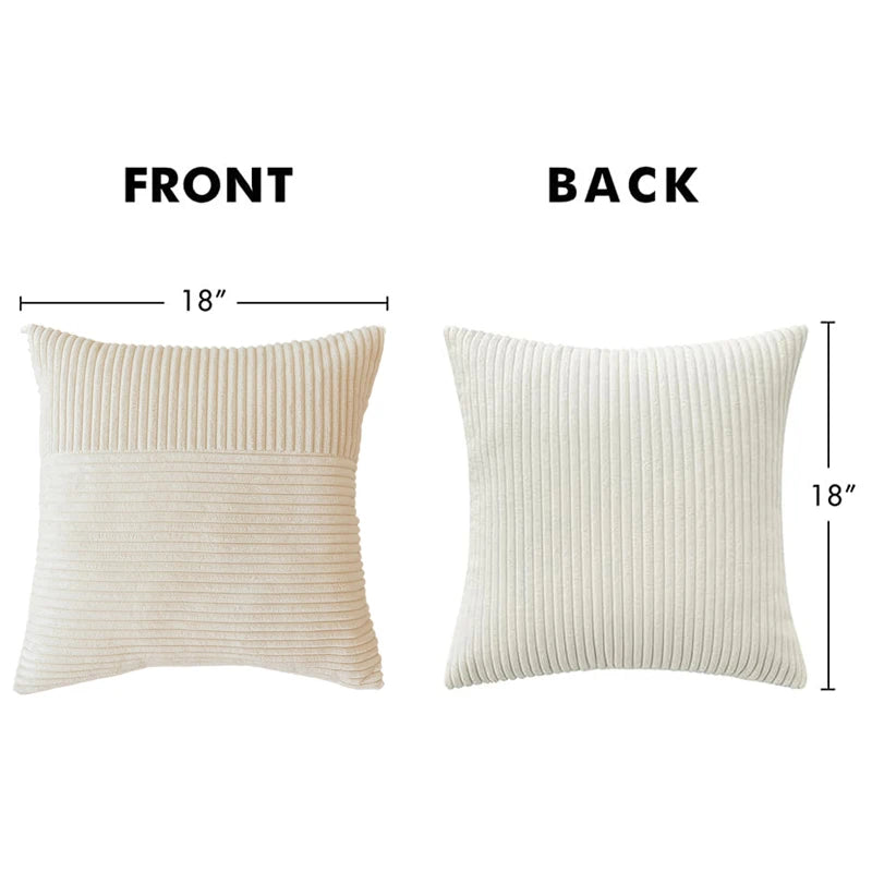 housses coussin patchwork moderne polyester coton beige rose gris vert rayures 45cm 1pc opaques