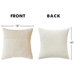 housses coussin patchwork moderne polyester coton beige rose gris vert rayures 45cm 1pc opaques