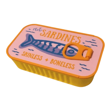 boîte bijoux plastique orange rose poisson imprimé contemporain humoristique organiser bijoux présentoir rangement