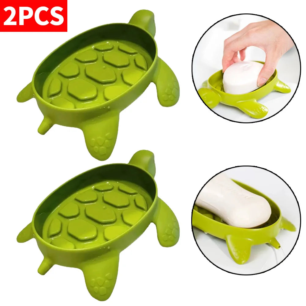 boîte savon tortue verte texturée écaille pieds sculptés décoration ludique maison