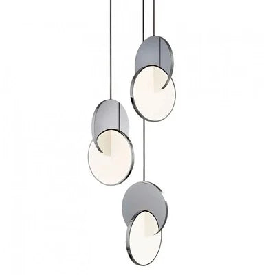 suspension lumineuse moderne or blanc circulaire translucide 4000k 3000k