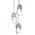 suspension lumineuse moderne or blanc circulaire translucide 4000k 3000k