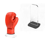 support rangement gants boxe rouge simili cuir adhésif classique transparent maison