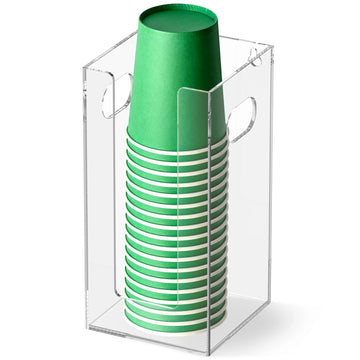 organisateur tasses cuisine transparent moderne clips respectueux environnement marron clair vert rondes lisses
