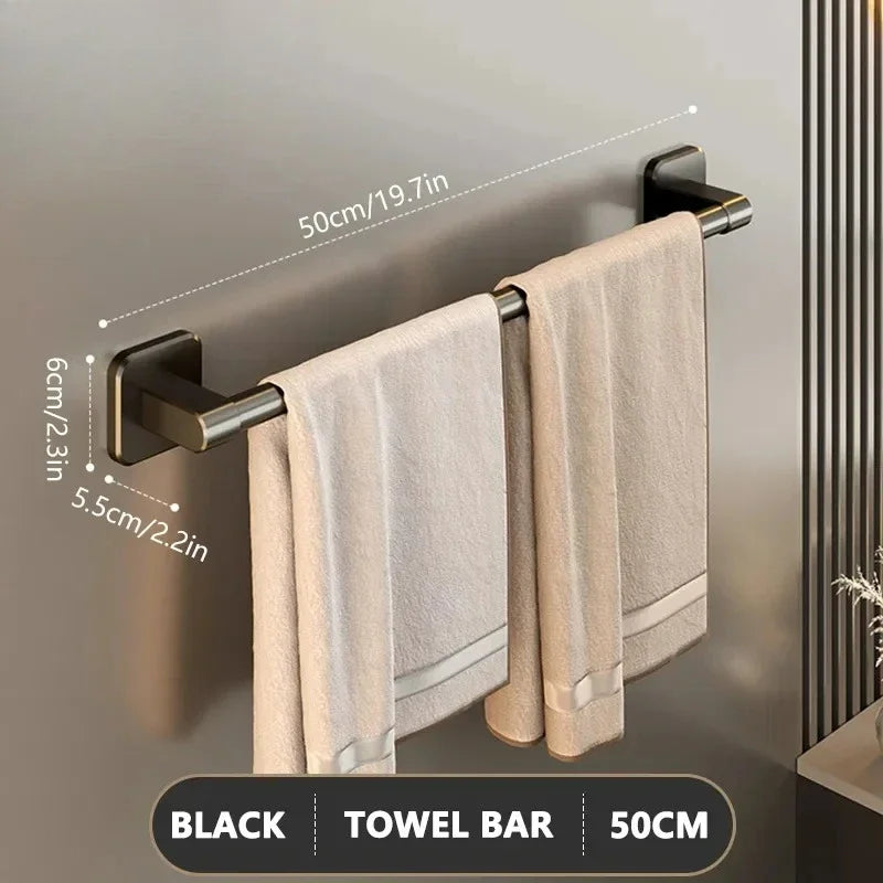 porte serviettes mural argenté moderne lisse serviettes gant vaisselle savon 50cm 30cm 40cm