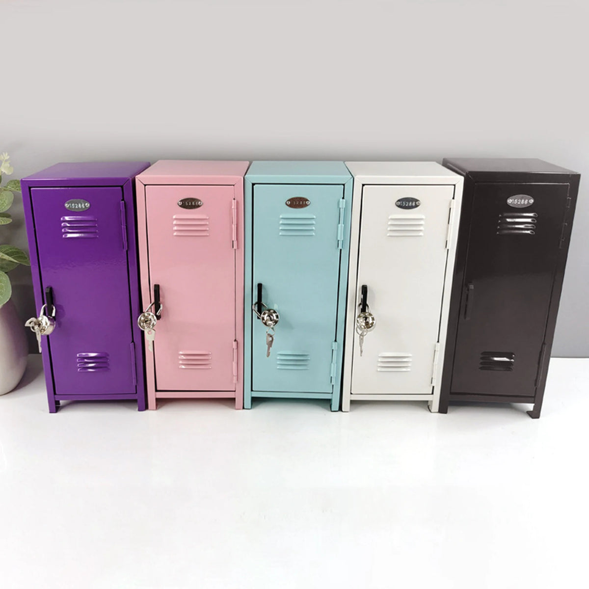 boîte rangement métal moderne violet rose bleu blanc noirversible organisateur jouets cosmétiques chambre