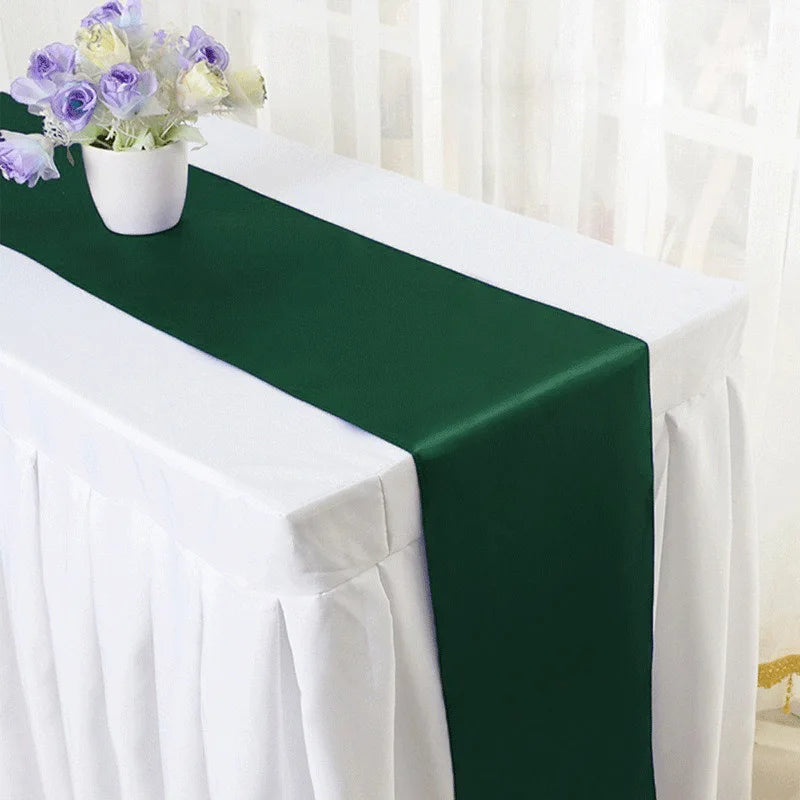 chemin table ruban satin uni décoration mariage banquet fête longue décoration table moderne