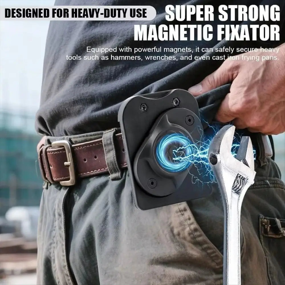 support magnétique porte outils noir attachement ceinture spirale industrielle utilitaire tournevis marteau pince clé