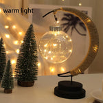 lampe décorative lune LED transparente bohème chaleur chambre coucher festive