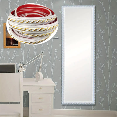Décoration murale TV ligne de gypse auto-adhésive gris clair 3 mètres