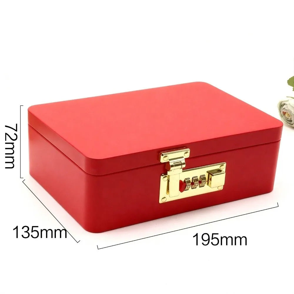 boîtes bijoux métal rouge bleu blanc rose respectueuses environnement classiques cadenas