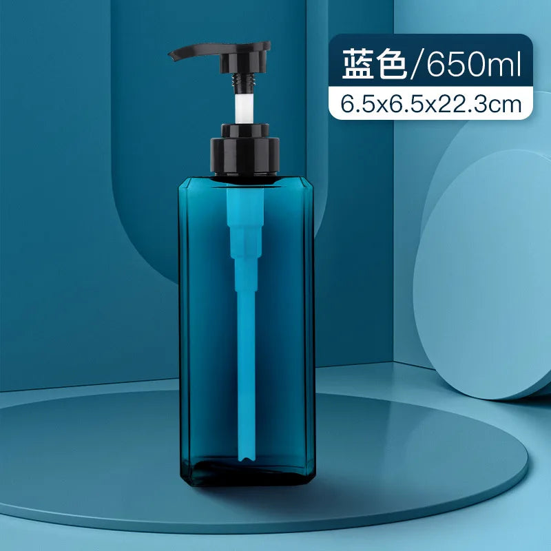 distributeur savon liquide vert foncé 250ml 450ml 650ml moderne minimaliste Pompe pression PETG transparent