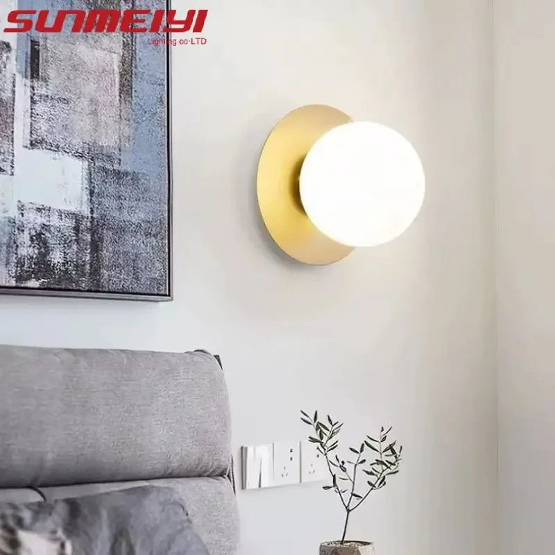 lampe murale moderne minimaliste noir or chambre coucher salon entrée cuisine salle manger
