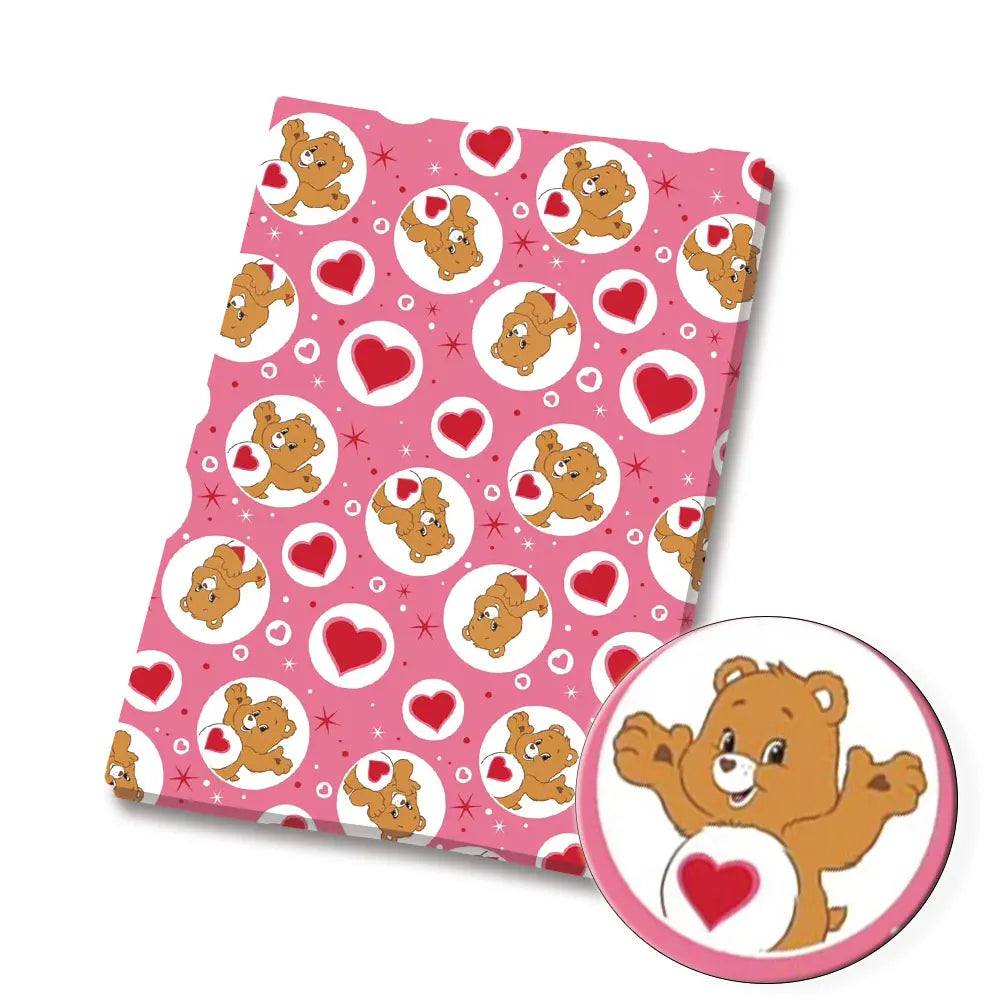 serviettes papier multicolores motifs personnages mignons coeurs arc ciel champignons dessin animé