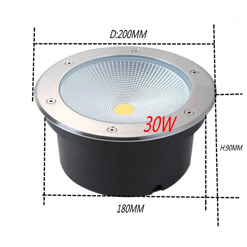 éclairage led spot moderne câble noir 20w 30w 50w ip68 aluminium