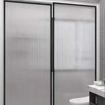rideau douche blanc rayures verticales opacité moderne 45x200cm 45x500cm 60x200cm 60x500cm