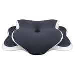 coussin sommeil mousse mémoire forme ergonomique gris blanc support cou voyage massage lit
