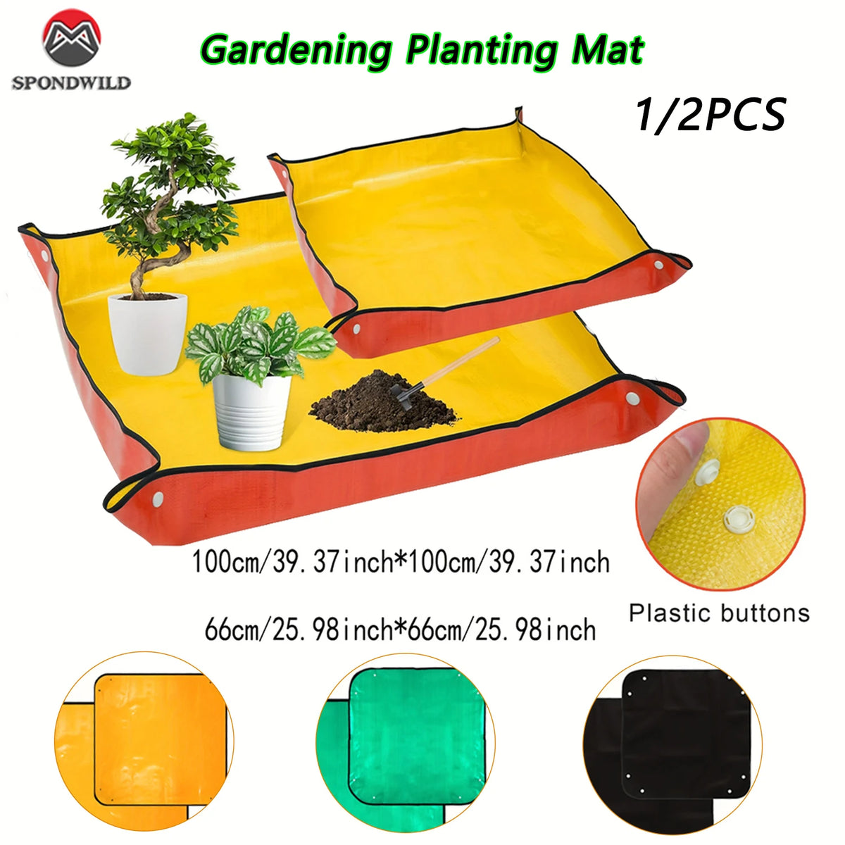 tapis jardinage pliable imperméable rempotage plantes fleurs protection sol extérieur grande taille