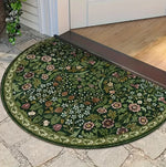 tapis moderne vert motifs floraux antidérapant résistant décoloration salon chambre cuisine terrasse 40x60cm 50x80cm