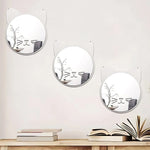 miroirs adhésifs modernes animal chambre enfant blanc doré vert noir minimaliste