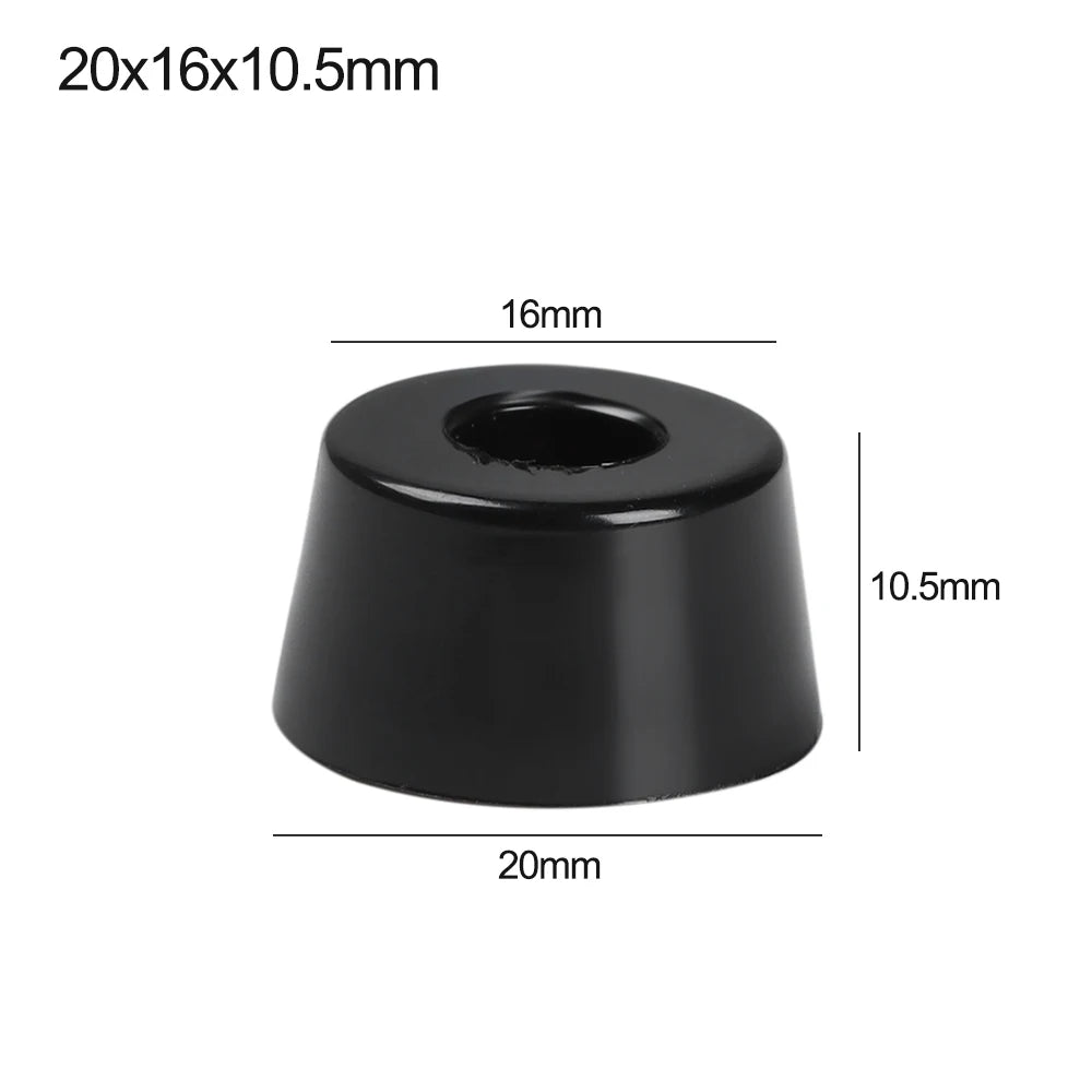 pieds meubles noirs ronds lisses modernes 10 pièces différentes tailles