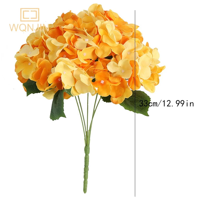 bouquet artificiel hortensia bleu rose blanc moderne vase