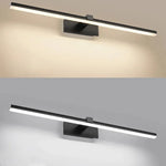 Installation de l'applique murale LED au-dessus d'un lavabo