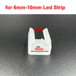 clips fixations rubans led transparents 4mm 6mm 6mm 10mm 10mm 13mm 13mm 16mm pratique