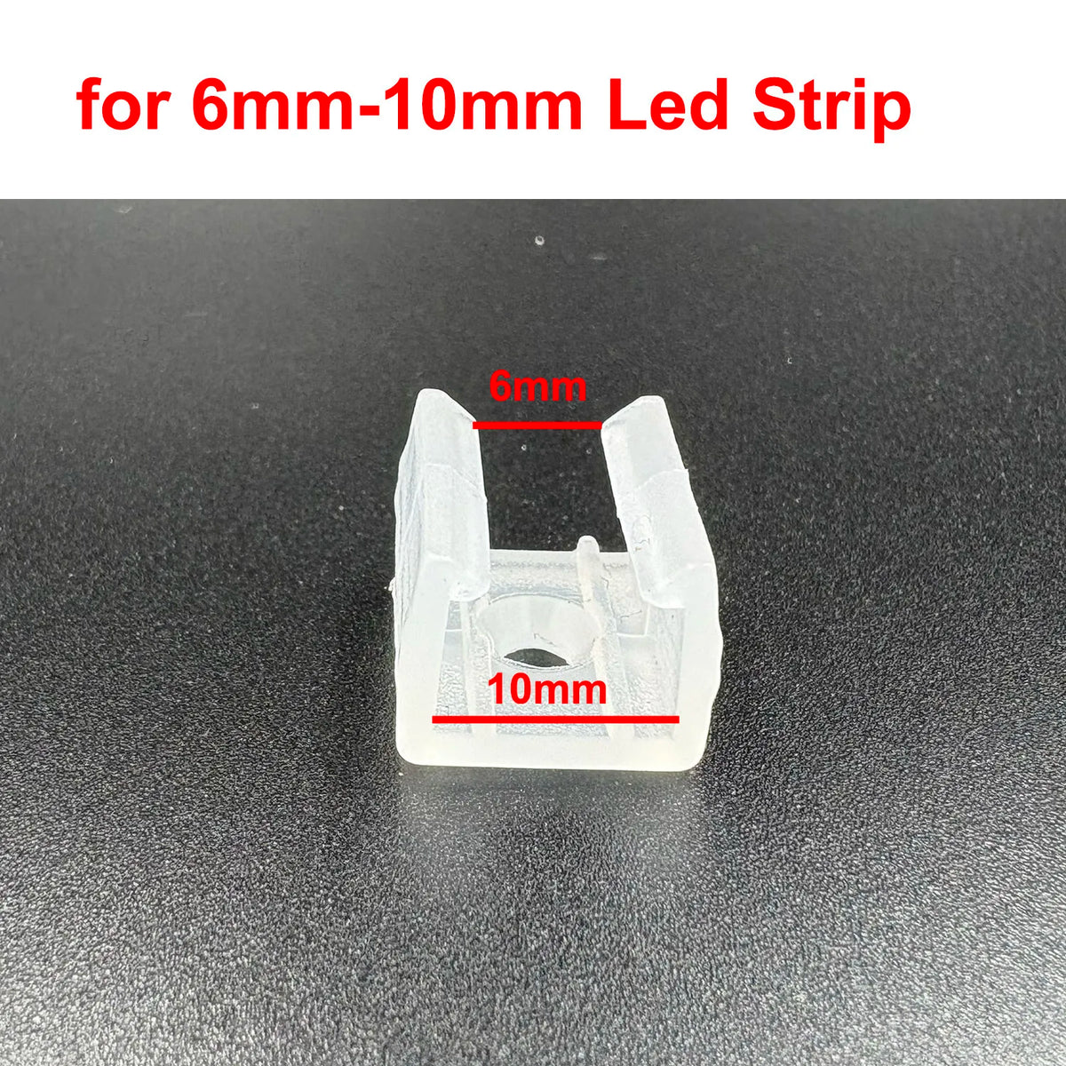 clips fixations rubans led transparents 4mm 6mm 6mm 10mm 10mm 13mm 13mm 16mm pratique