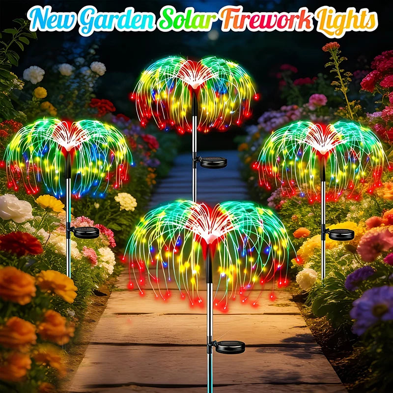 lumière solaire jardin blanc feu d'artifice moderne tringle fixée led jamais éteinte