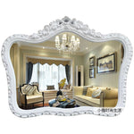 miroir baroque or argent blanc ornements floraux fixation murale décoration maison chambre salon