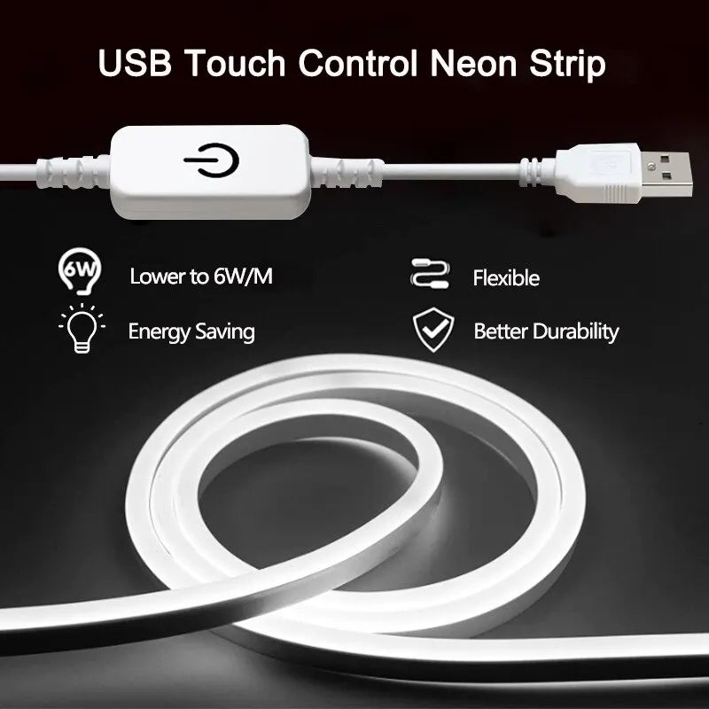 ruban led flexible blanc moderne adhésif interrupteur tactile 5v usb 39.3inch 59inch 78.7inch