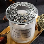 bougies parfumées or cuivre argent feuilles glands vintage classiqueintérieur spa yoga aromathérapie chambre salon