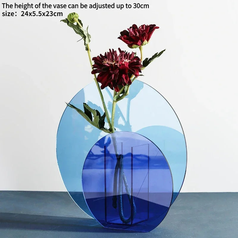 vase géométrique moderne transparent coloré décoration maison table centerpiece floral