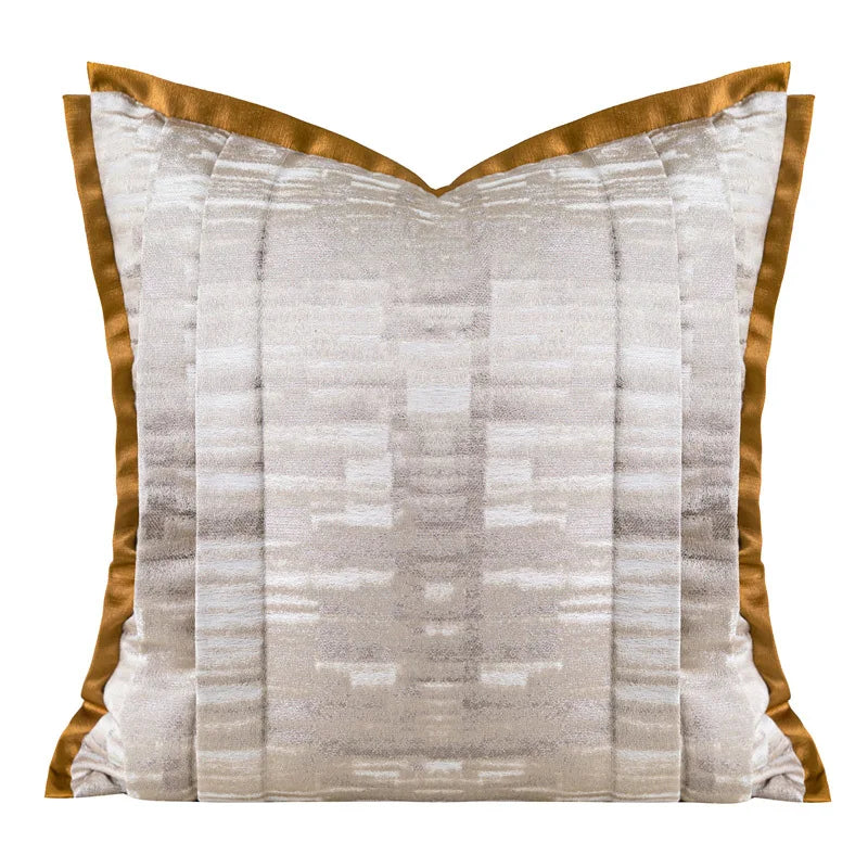 housses coussins marron beige abstrait texture veloutée contemporains décoratifs adhésifs