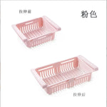 panier rangement réfrigérateur imperméable plastique rose clair vert pastel blanc grille perforation moderne clips