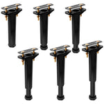 supports pieds lit réglables hauteur 19 32cm noir doré acier inoxydable industriels minimalistes fixations