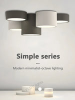 lampe minimaliste gris blanc éclairage moderne chambre salon entrée étude 10m² LED montée surface