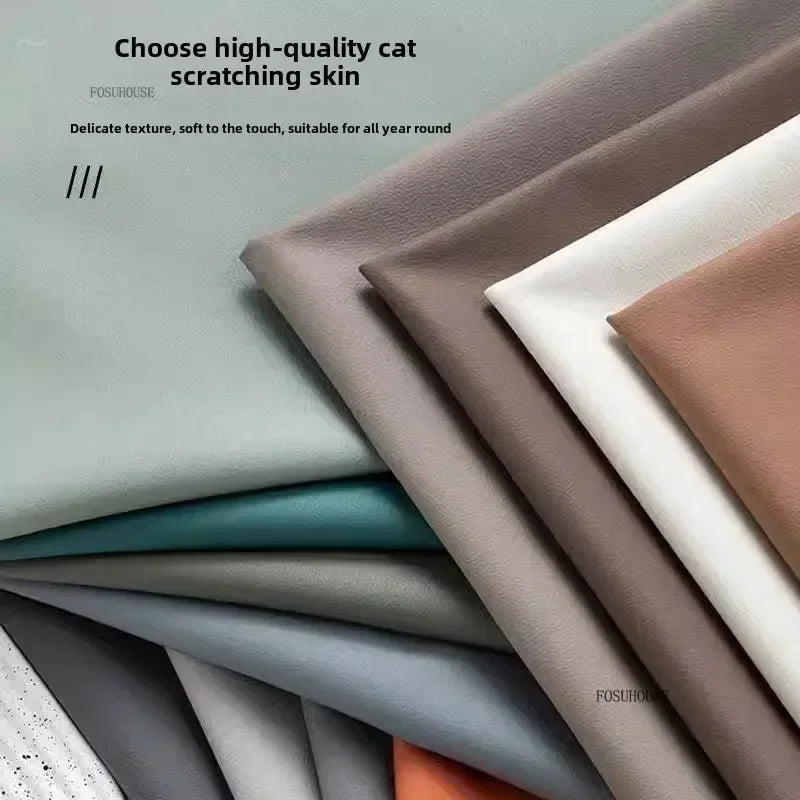 Détail de la texture cuir patte de chat sur tête de lit design