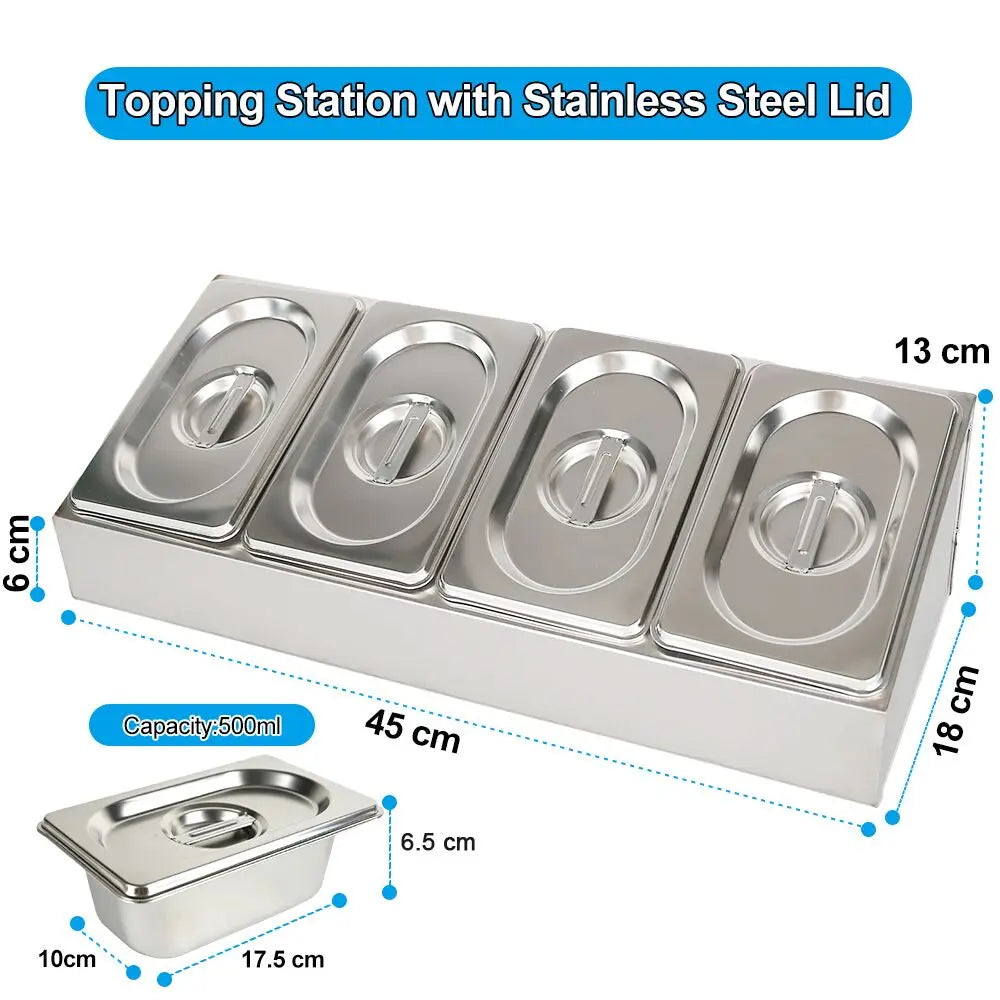 station garniture acier inoxydable 304 couvercle silicone stockage ingrédients pizza moderne rangement professionnel étanche