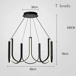 suspension lumineuse moderne or noir blanc ampoules led minimaliste contemporain semi encastrée certifications ul