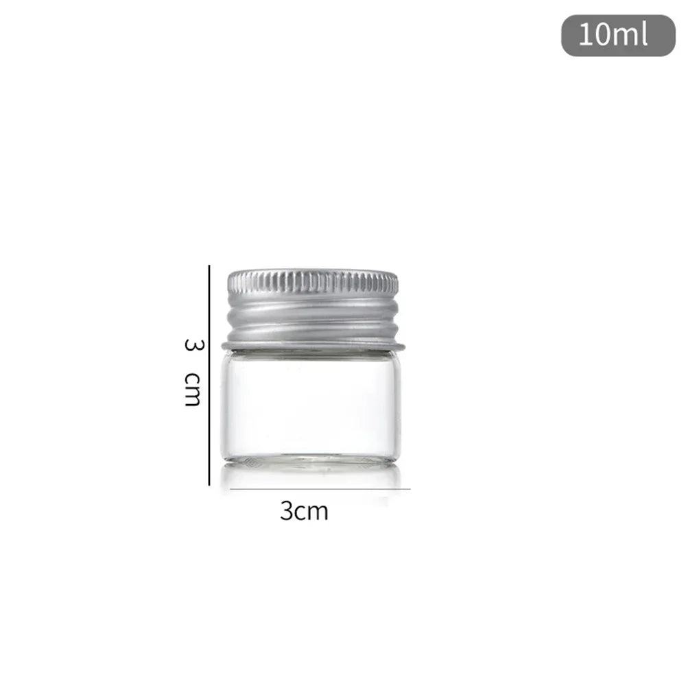 bouteilles transparentes stockage 10ml 20ml 30ml 40ml 50ml capsules métalliques respectueux environnement moderne minimaliste
