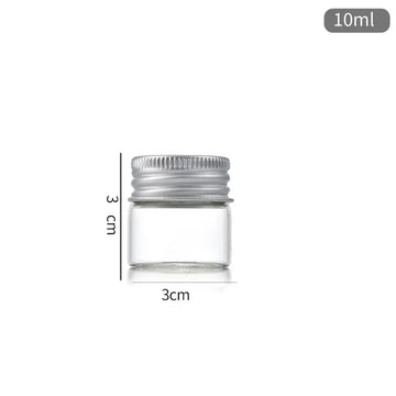 bouteilles transparentes stockage 10ml 20ml 30ml 40ml 50ml capsules métalliques respectueux environnement moderne minimaliste