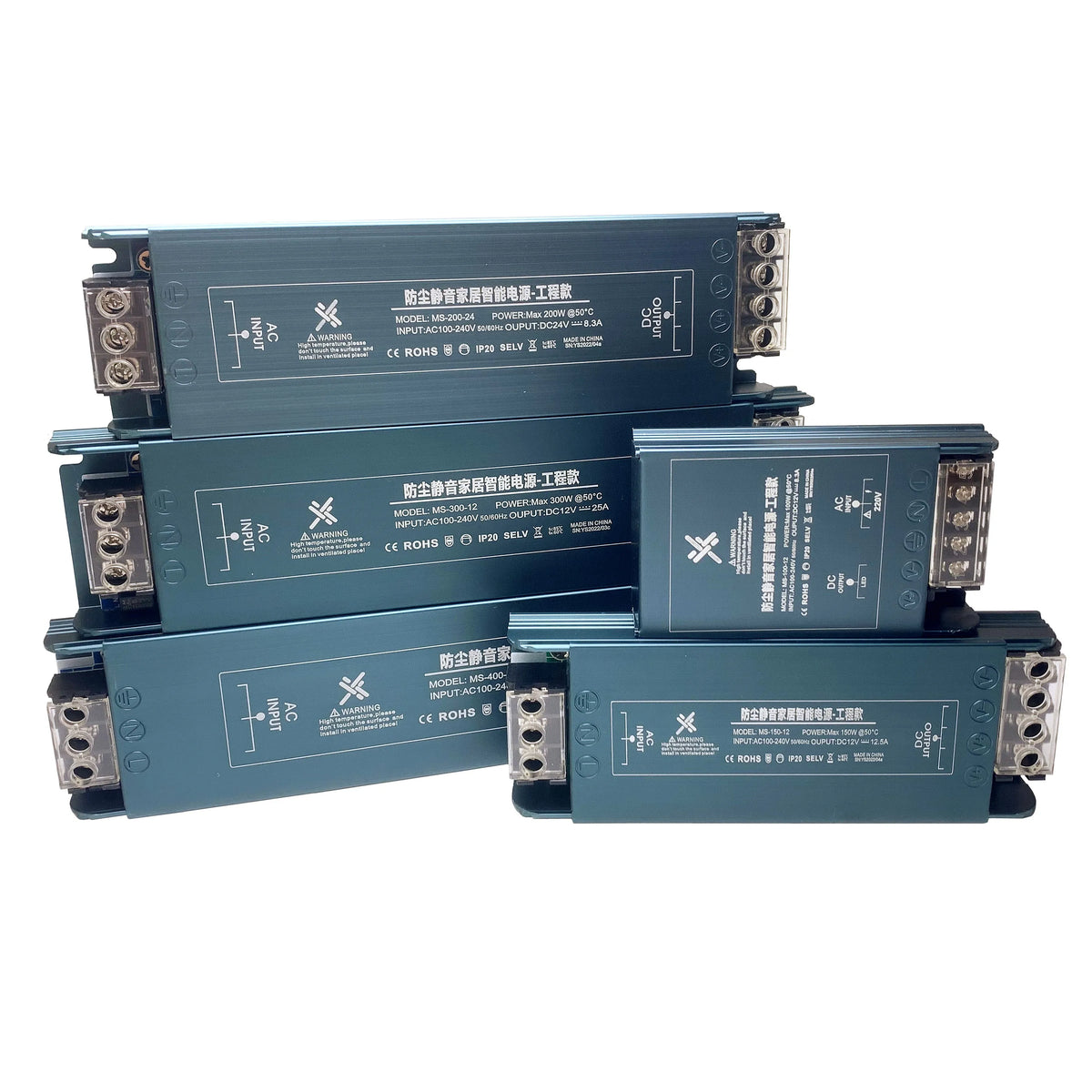alimentation led 12v 24v 100w 150w 200w 300w 400w 600w ultrafine bleu industrielle