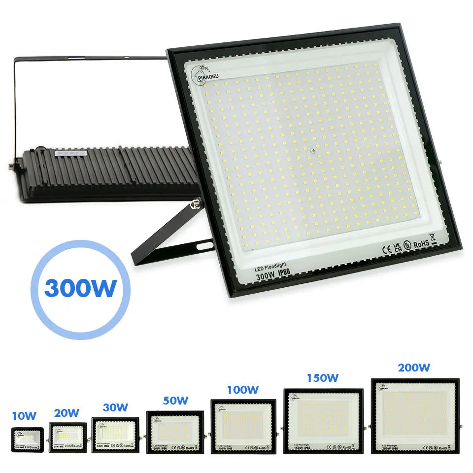 projecteur led extérieur étanche noir aluminium haute luminosité jardin mur lumière blanche moderne