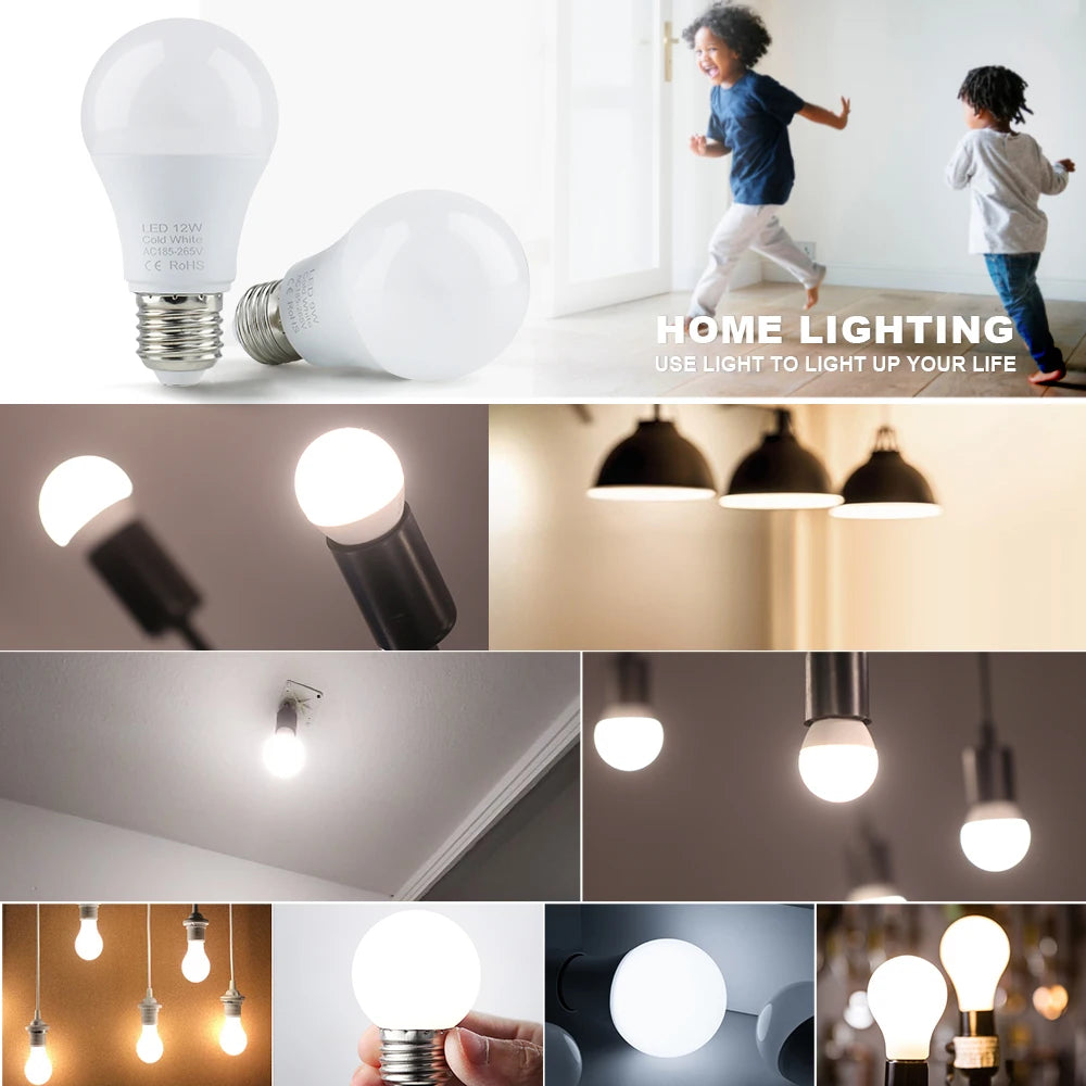ampoule led 6w 9w 12w 15w 18w 22w 26w 32w e27 blanc moderne haute