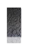 décoration murale moderne pierre lunaire relief cratères gris noir blanc minimaliste 120x60cm